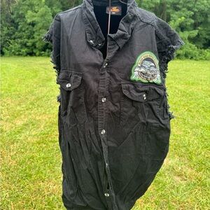 Fringed sleeve Sturgis Shirt